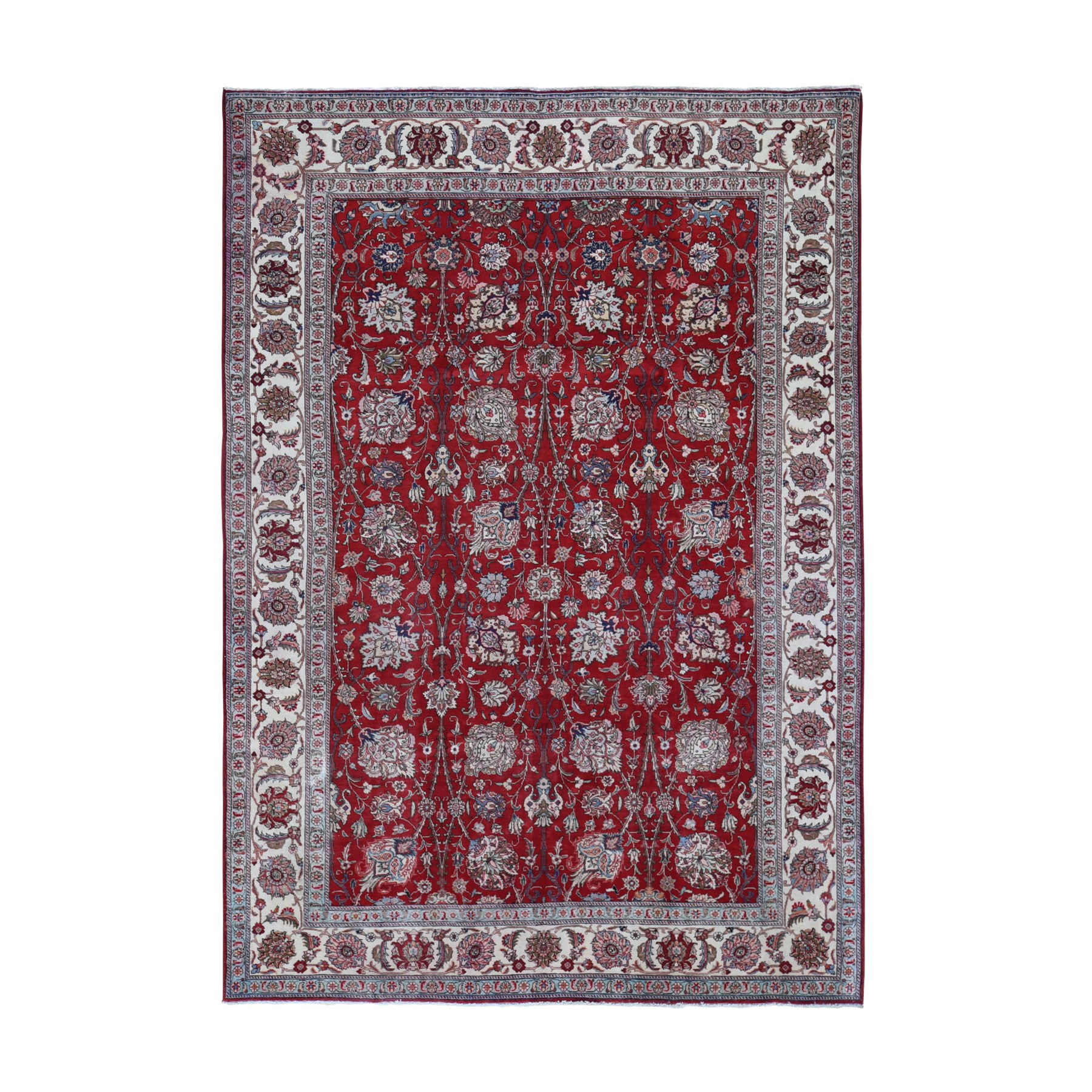 Traditional Silk Hand-Knotted Area Rug 7'2